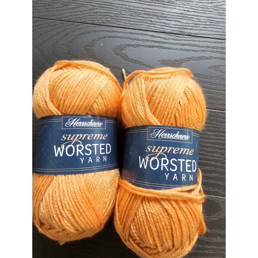 Herrschners Supreme Worsted Yarn Papaya 0055 Anti-Pill Acrylic 2 Skeins 3.5oz
